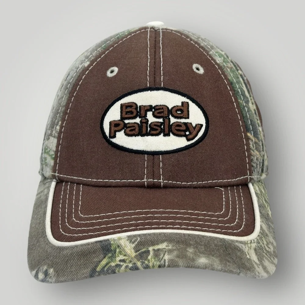 Raggz‎ Brad Paisley Hat Cap Adjustable Ball Cap Embroidered Brown Camo